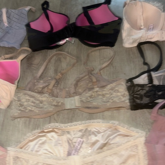 Victoria’s Secret Lot 9 PINK Lace Padded Push Up Bra 34 D - Picture 7 of 9